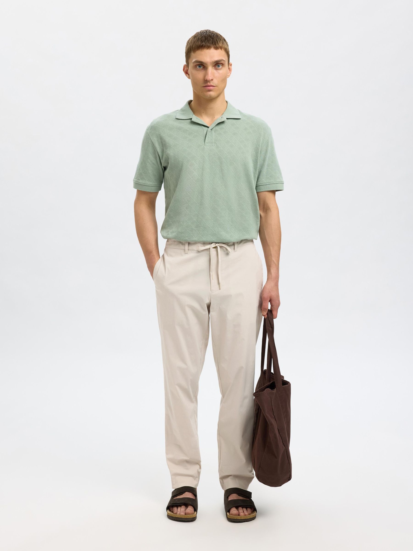190 REGULAR FIT TAPERED TROUSERS, Moonstruck, highres