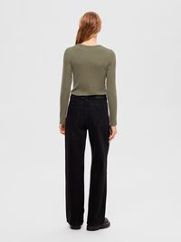 LONG-SLEEVED T-SHIRT, Dusky Green, highres