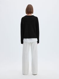 CARDIGAN, Black, highres