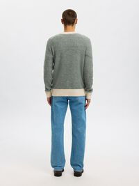 LANGÄRMELIGER STRICKPULLOVER, Deep Forest, highres