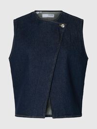 ÄRMELLOSE JEANSWESTE, Dark Blue Denim, highres