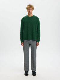 COUPE DÉCONTRACTÉE PULL EN MAILLE, Dark Green, highres