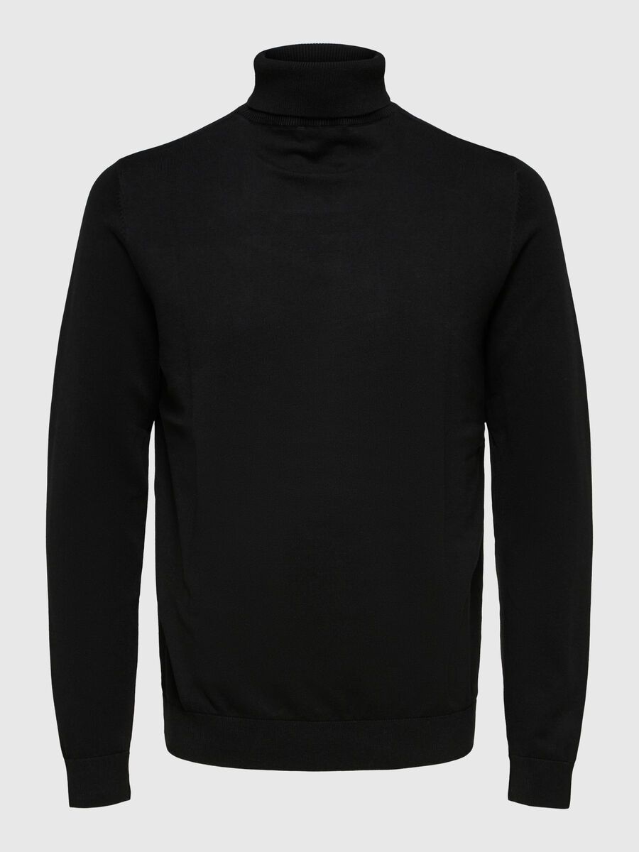 Selected MANCHES LONGUES ET COL ROULÉ PULLOVER, Black, highres - 16074684_Black_001.jpg