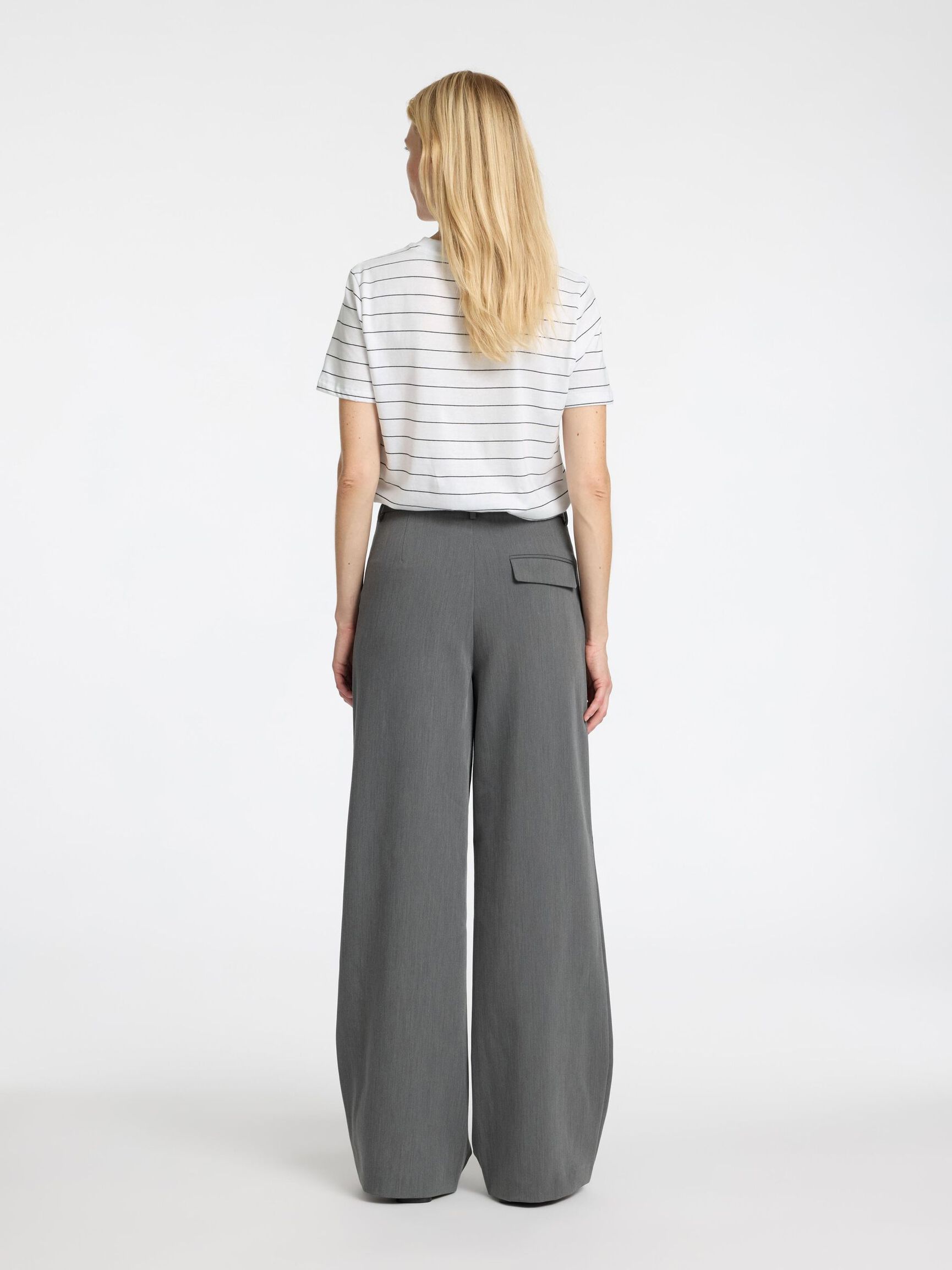 STRIPED COTTON T-SHIRT, Bright White, highres