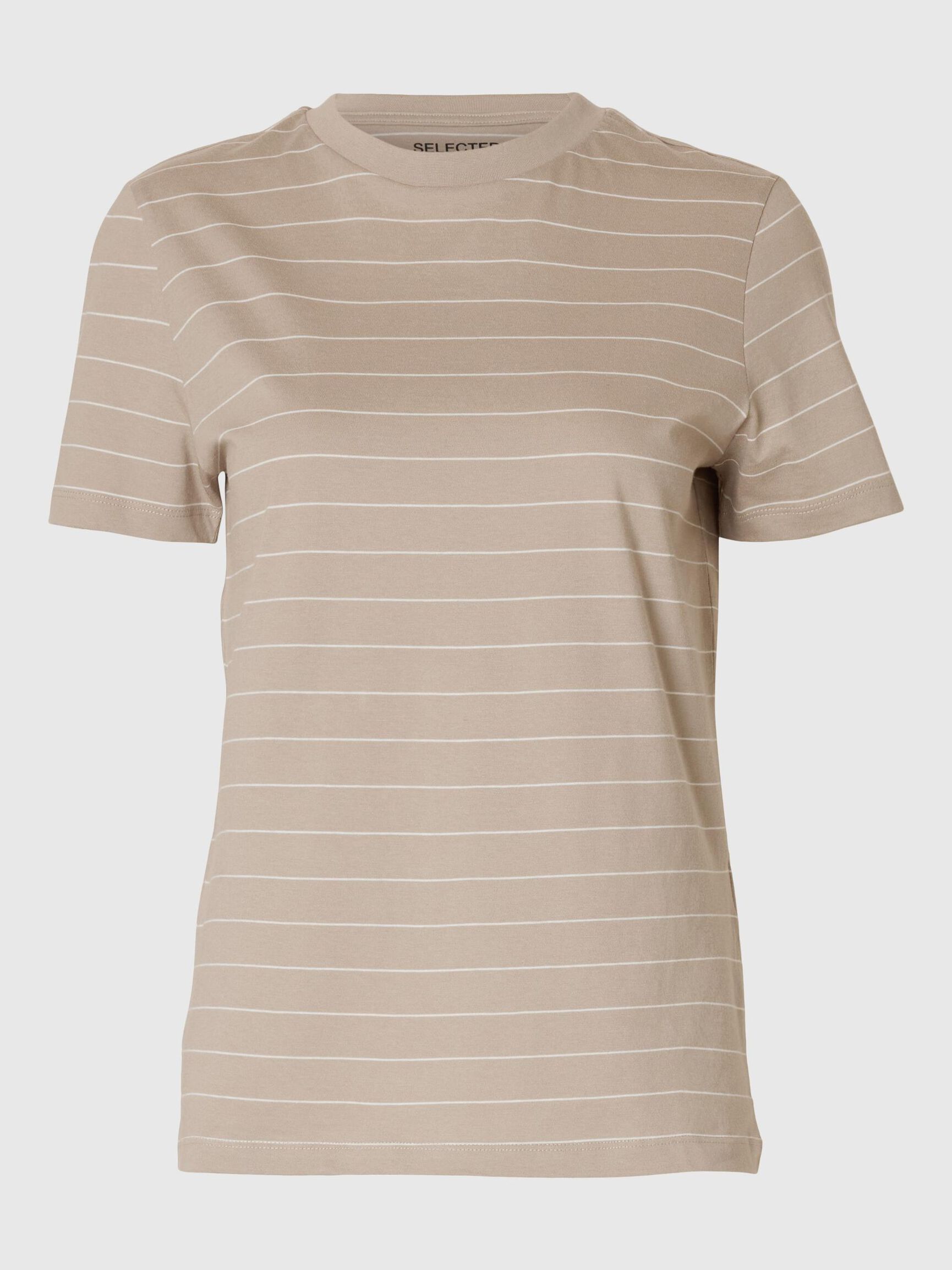 GESTREEPT KATOEN T-SHIRT, Pure Cashmere, highres