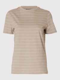 GESTREEPT KATOEN T-SHIRT, Pure Cashmere, highres