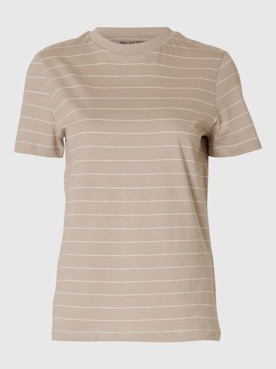 Selected GESTREEPT KATOEN T-SHIRT, Pure Cashmere, highres - 16097179_PureCashmere_1170385_001.jpg