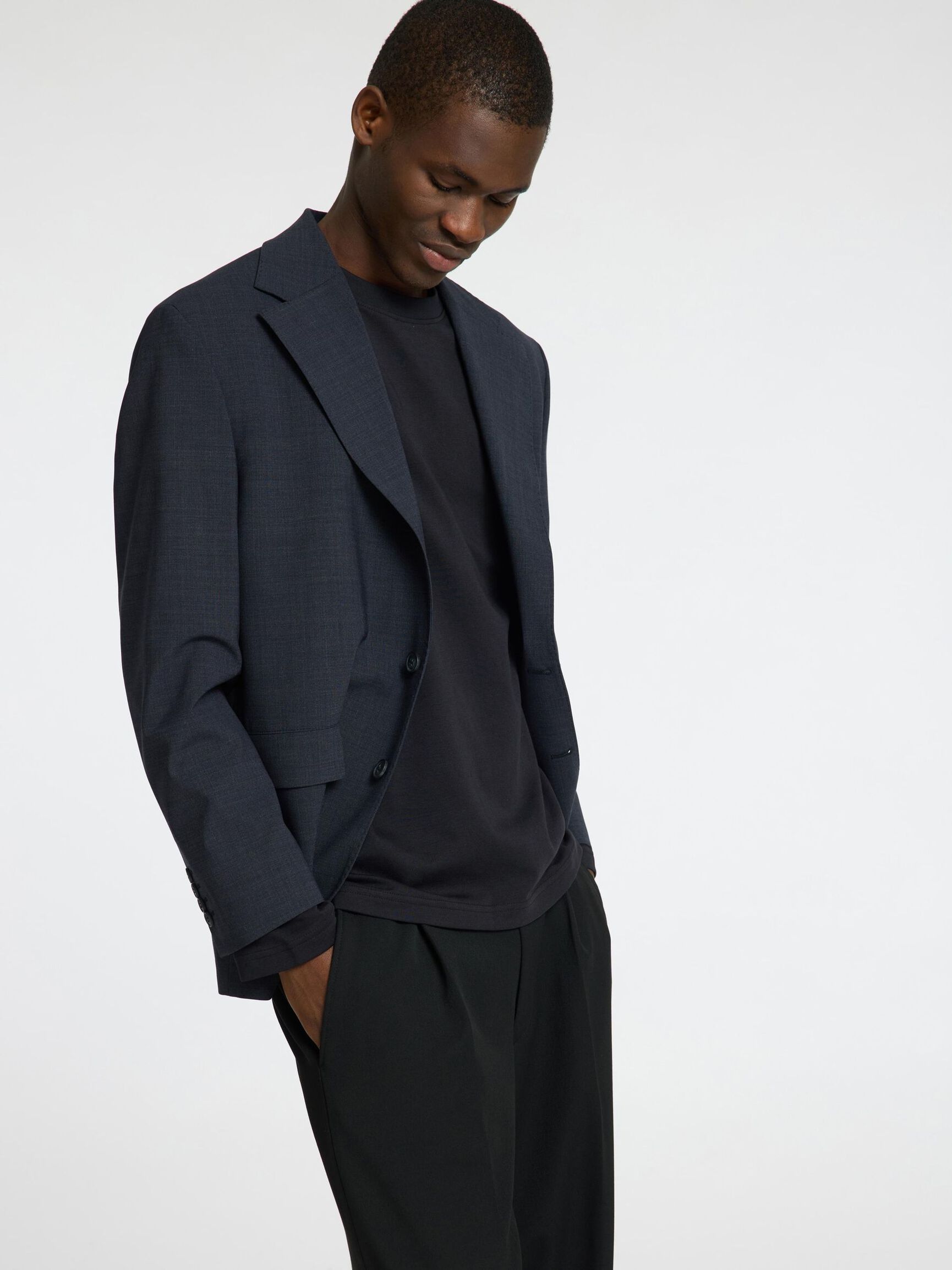 LOOSE FIT LONGSLEEVE, Black, highres