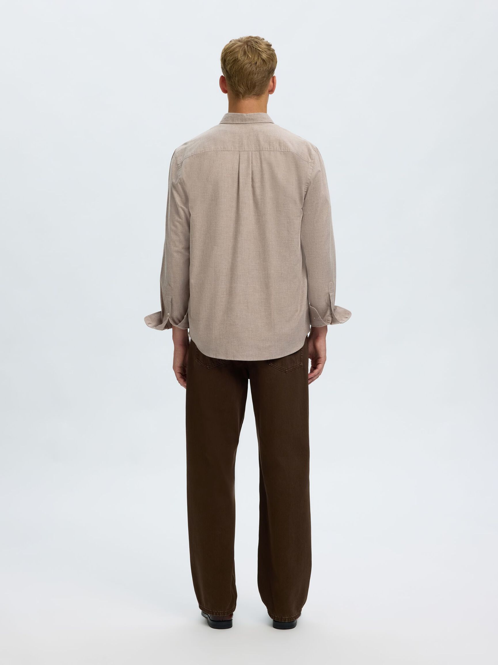 COTTON LONG SLEEVED SHIRT, Cornstalk, highres