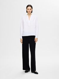 LANGARM BLUSE, Bright White, highres