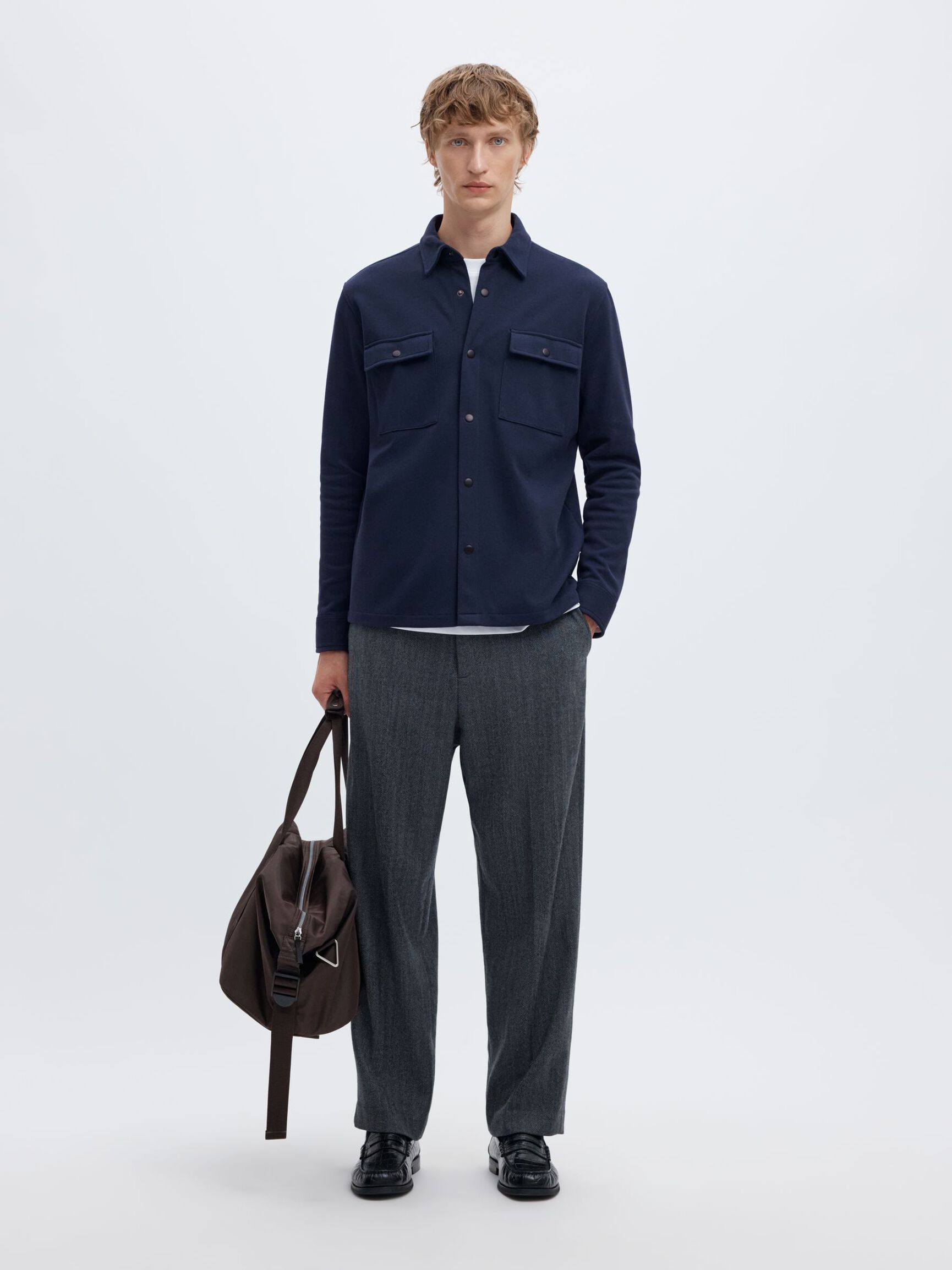 CLASSIC OVERSHIRT, Navy Blazer, highres