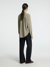 LONG-SLEEVED BLOUSE, Vetiver, highres