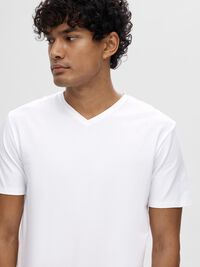 V-NECK T-SHIRT, Bright White, highres