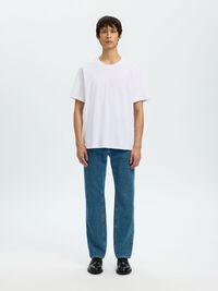 COTTON REGULAR FIT T-SHIRT, Bright White, highres