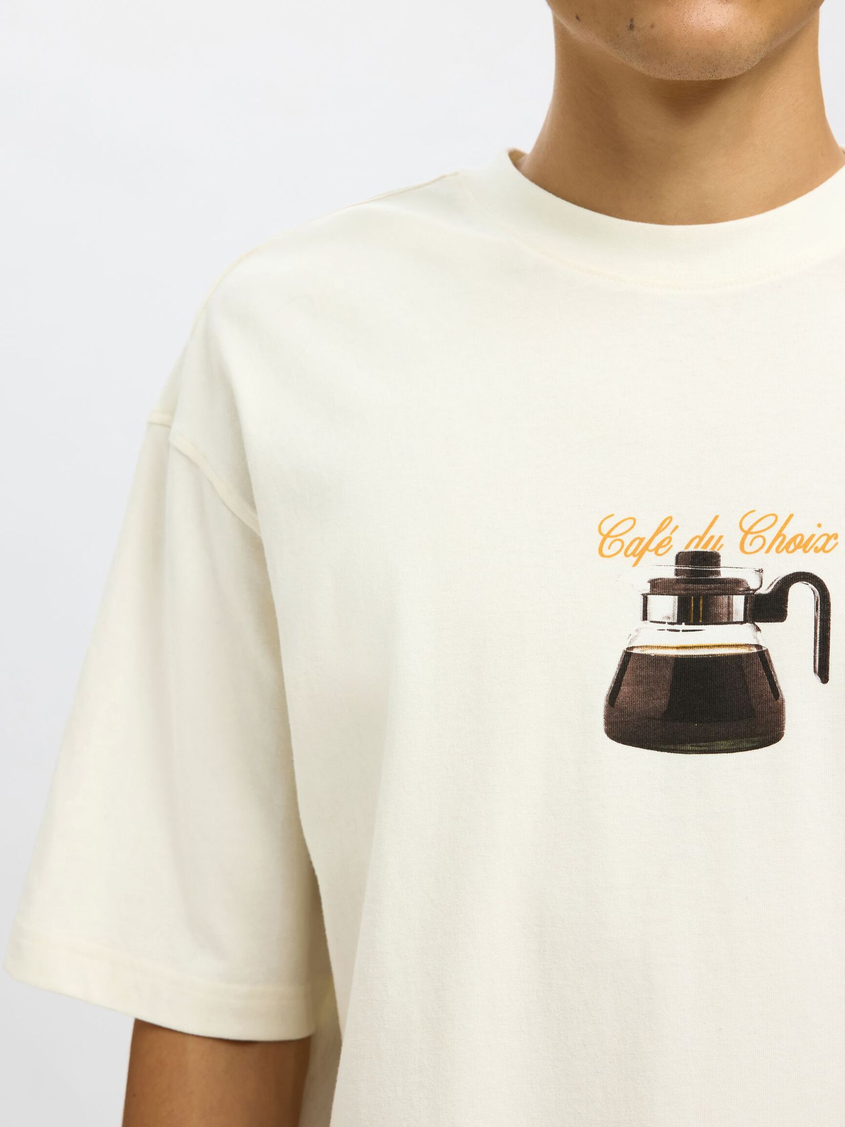 PRINT T-SHIRT MIT RUNDHALSAUSSCHNITT, Egret, highres