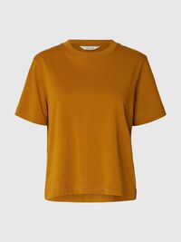 BOXY T-SHIRT, Golden Brown, highres