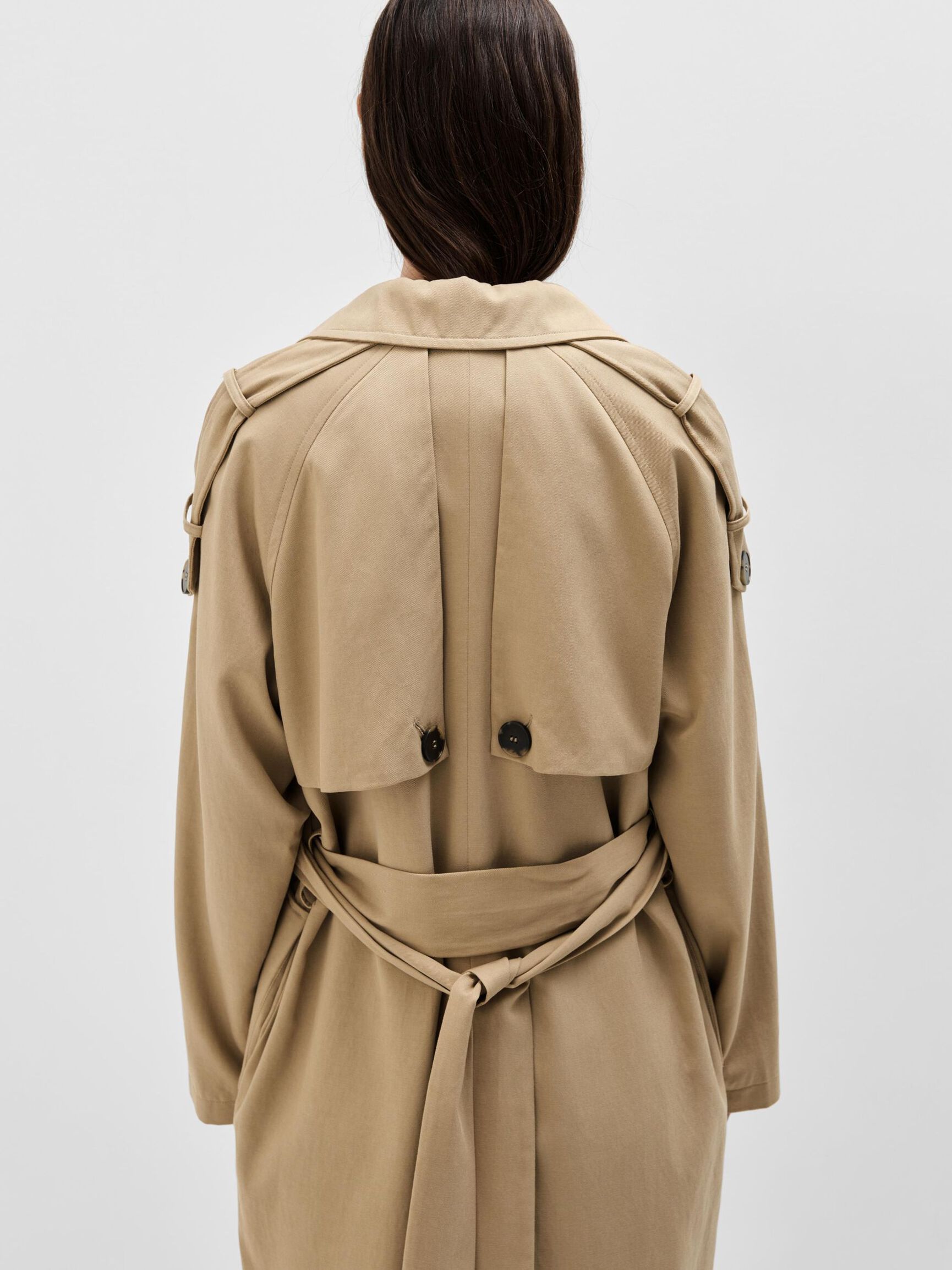 DOUBLE BREASTED TRENCHCOAT, Cornstalk, highres