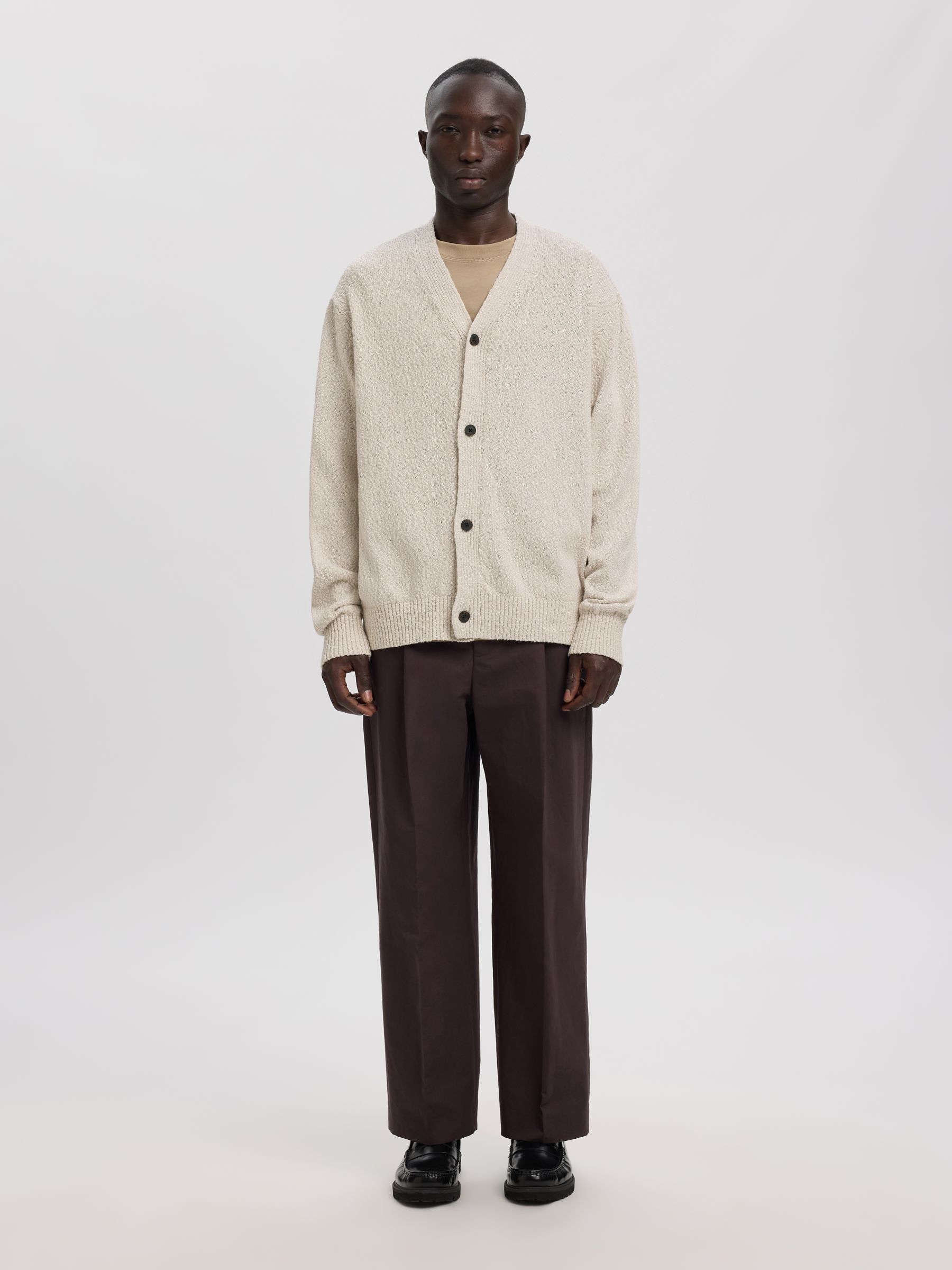 BOUCLÉ KOFTA, Oatmeal, highres