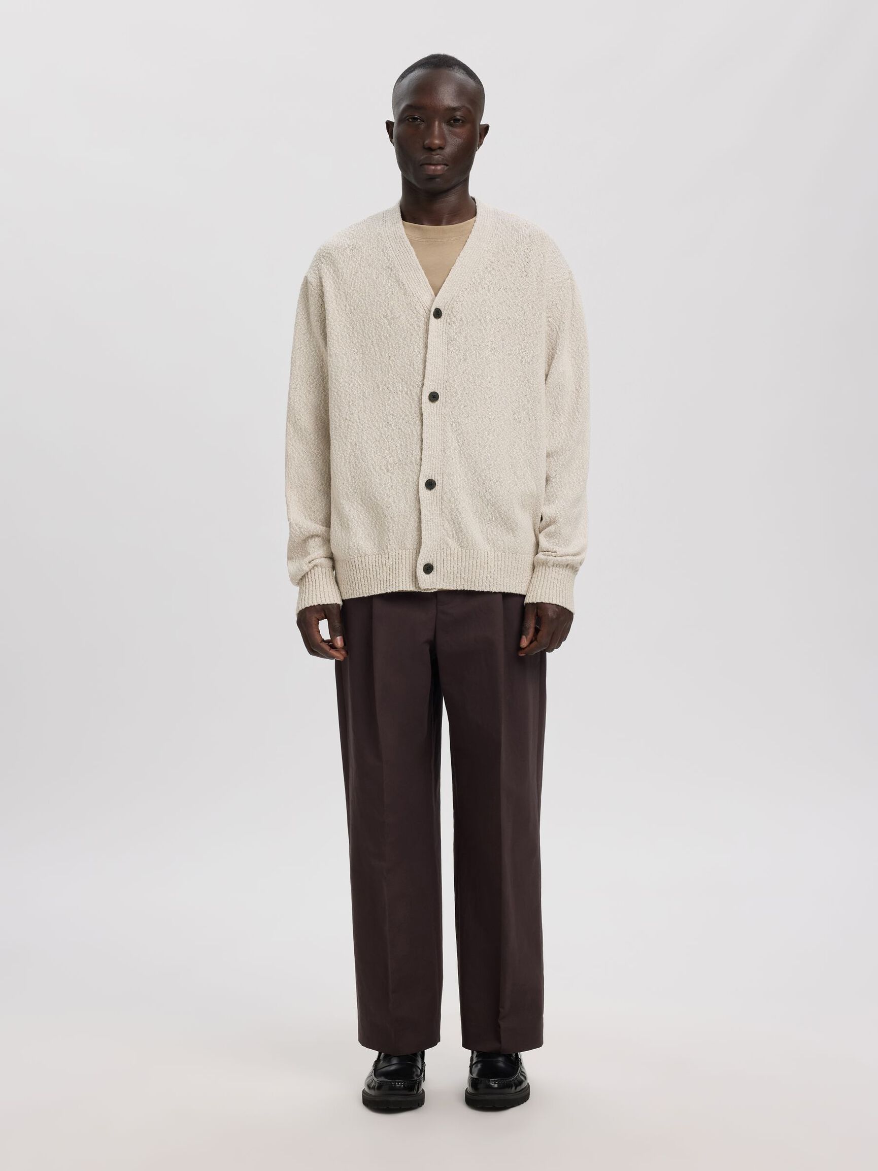 BOUCLÉ KOFTA, Oatmeal, highres