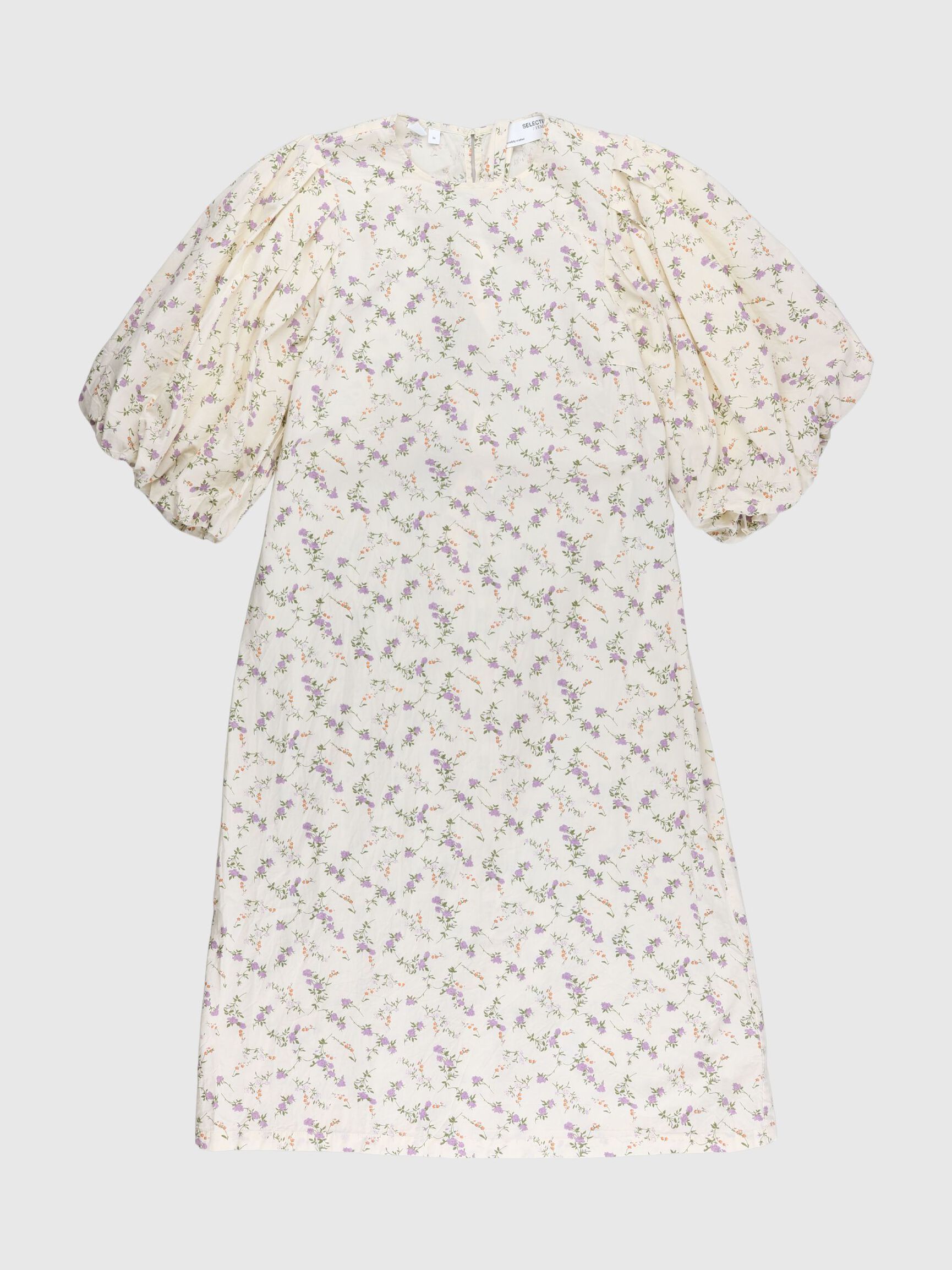 FLORAL MIDI DRESS, Sandshell, highres
