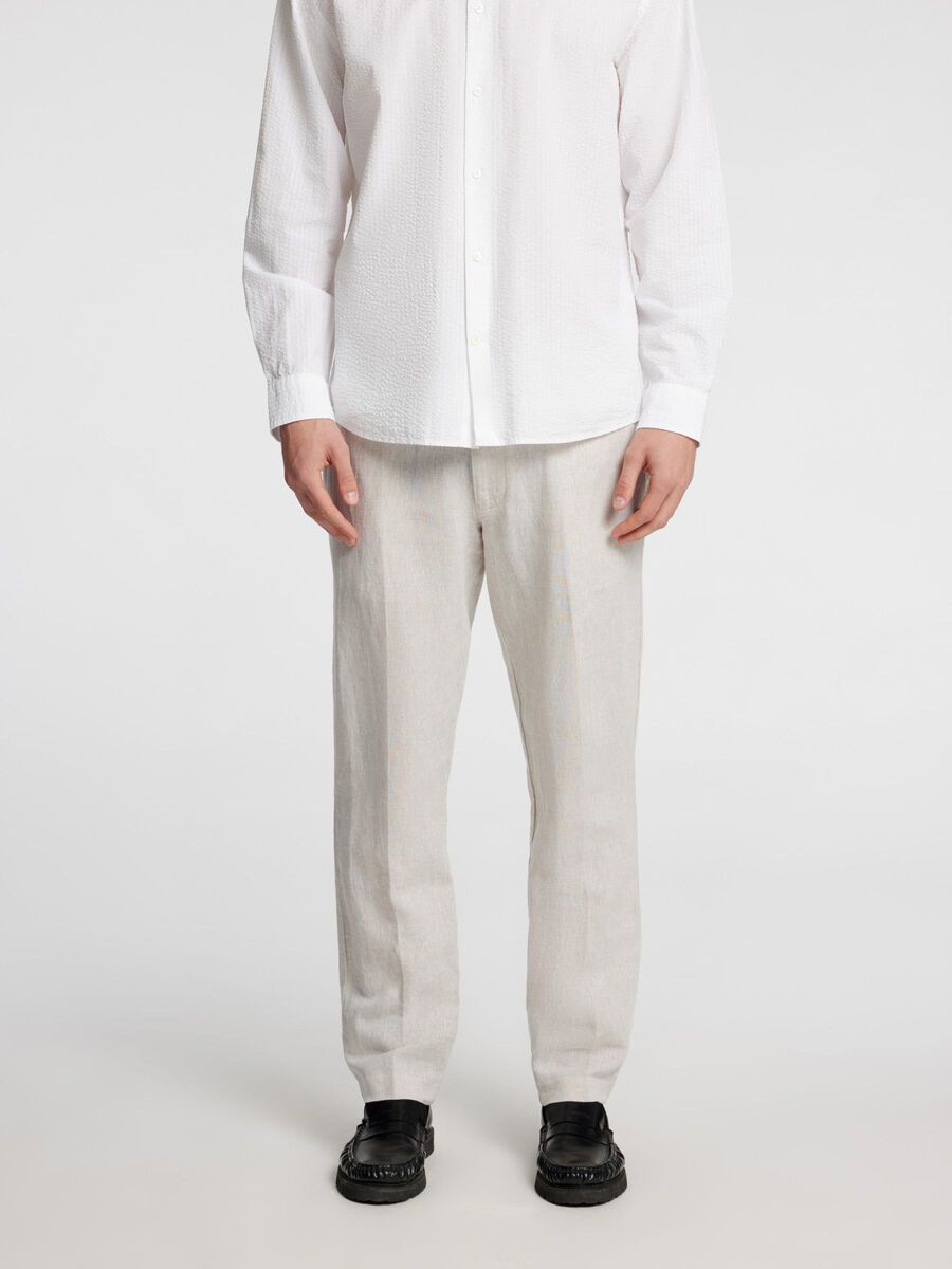 Selected 196 STRAIGHT FIT HOSE AUS LEINENGEMISCH, Pure Cashmere, highres - 16096224_PureCashmere_1154387_003.jpg