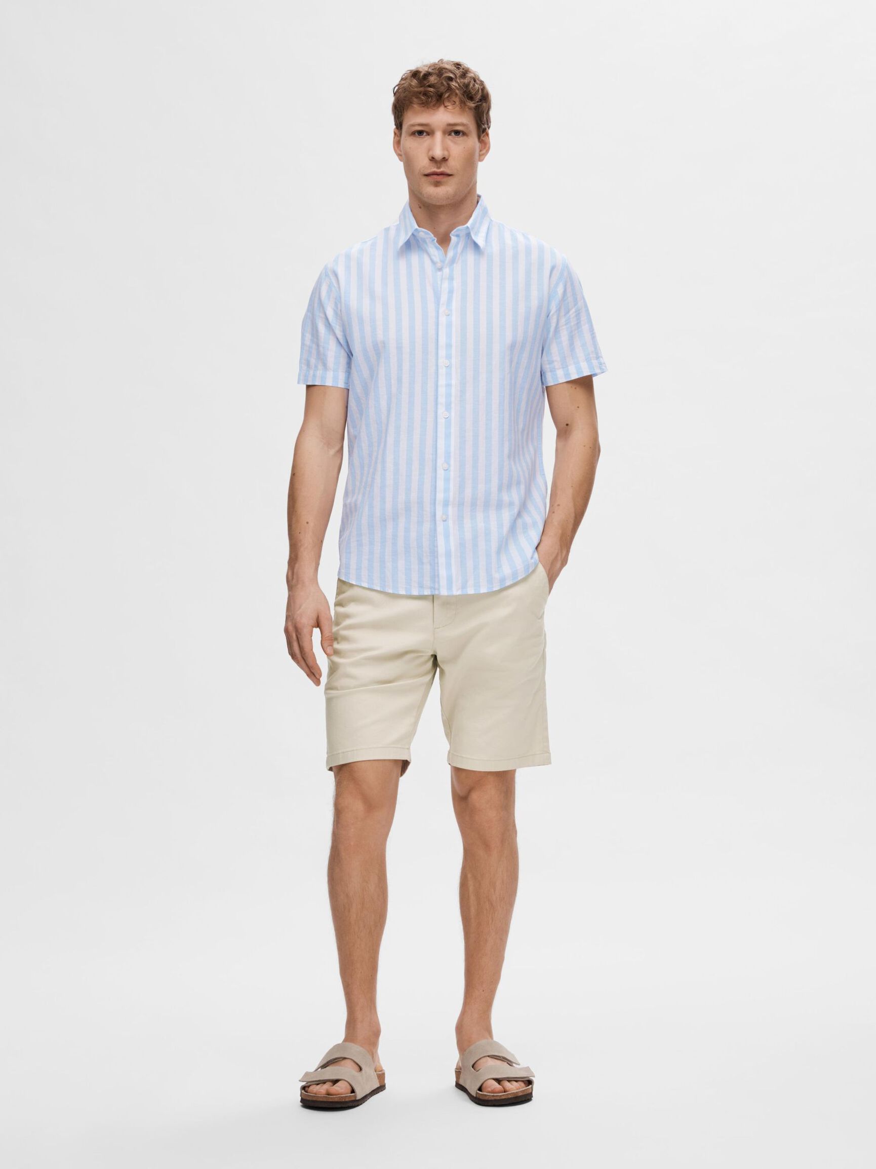 SLIM-FIT CHINO SHORTS, Moonstruck, highres