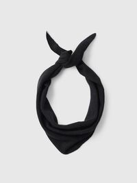 100% CASHMERE SCARF, Black, highres