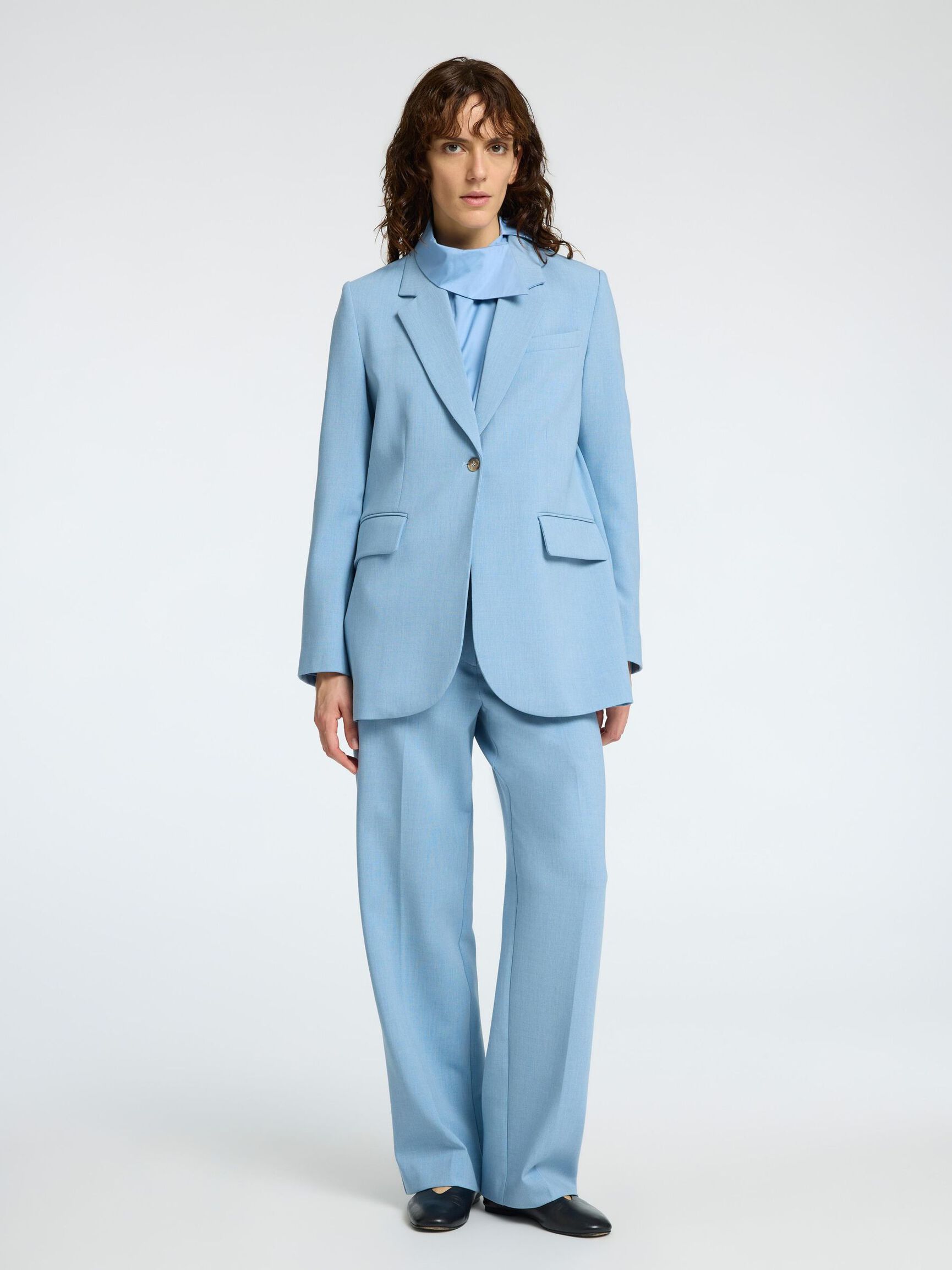 VISKOSEMIX OVERSIZE-BLAZER, Endless Sky, highres