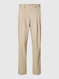 RELAXED FIT PINSTRIPE SUIT TROUSERS, Sand, highres