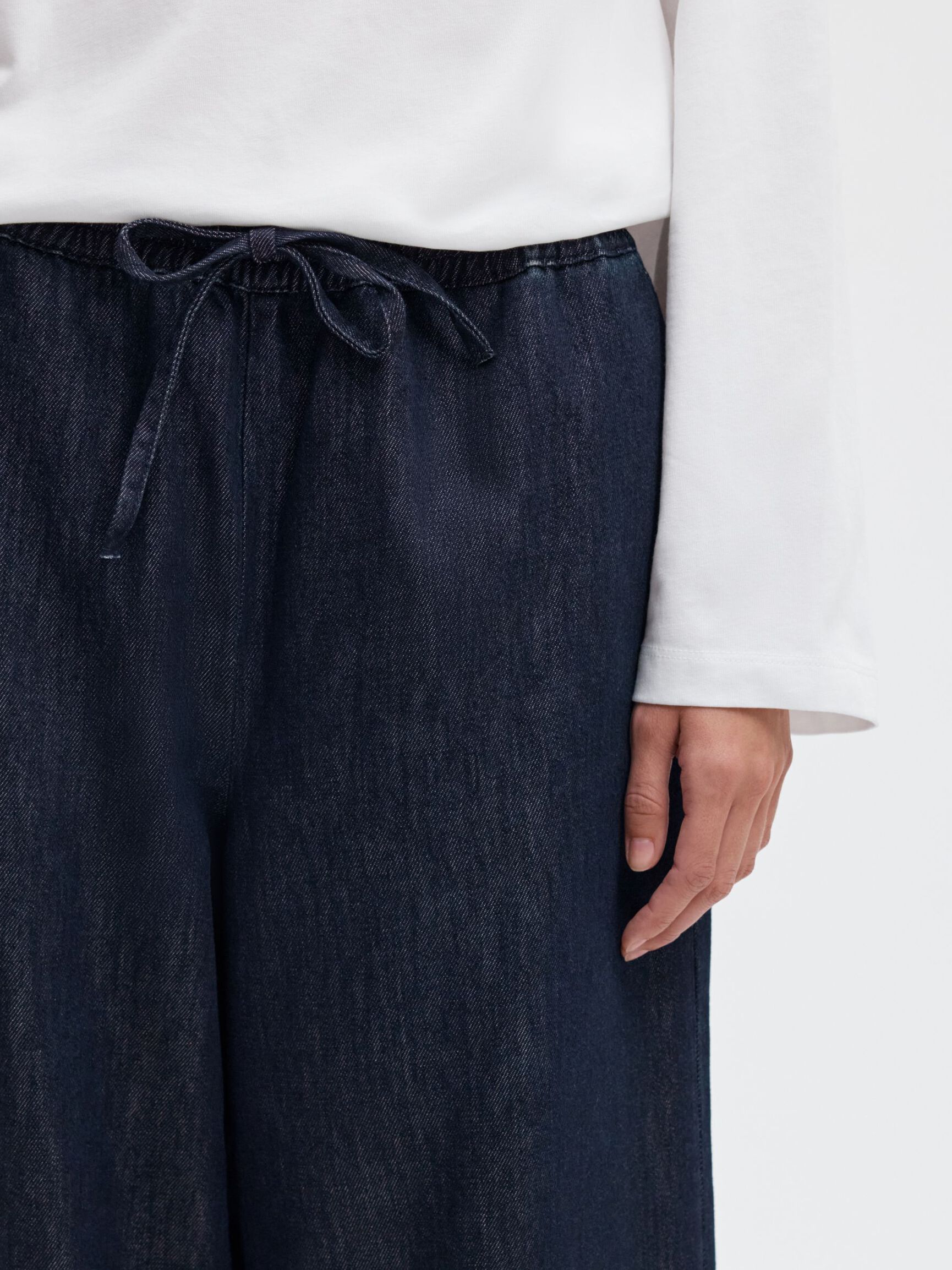 MID-WAIST BARREL FIT HOSEN, Dark Blue Denim, highres