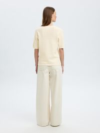VISCOSEMIX GEBREIDE TOP, Birch, highres