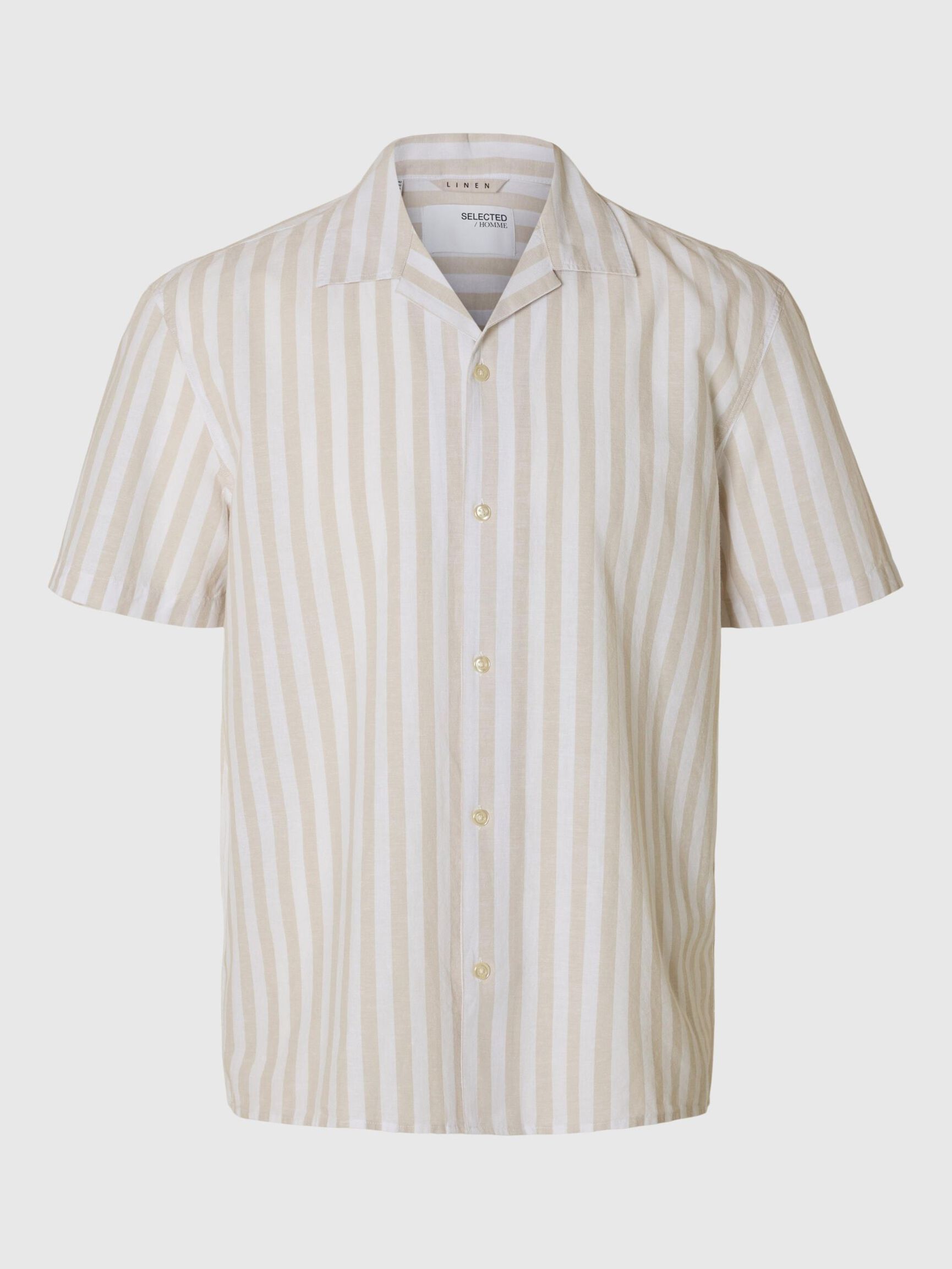 LIN MÉLANGÉ CHEMISE À MANCHES COURTES, Pure Cashmere, highres