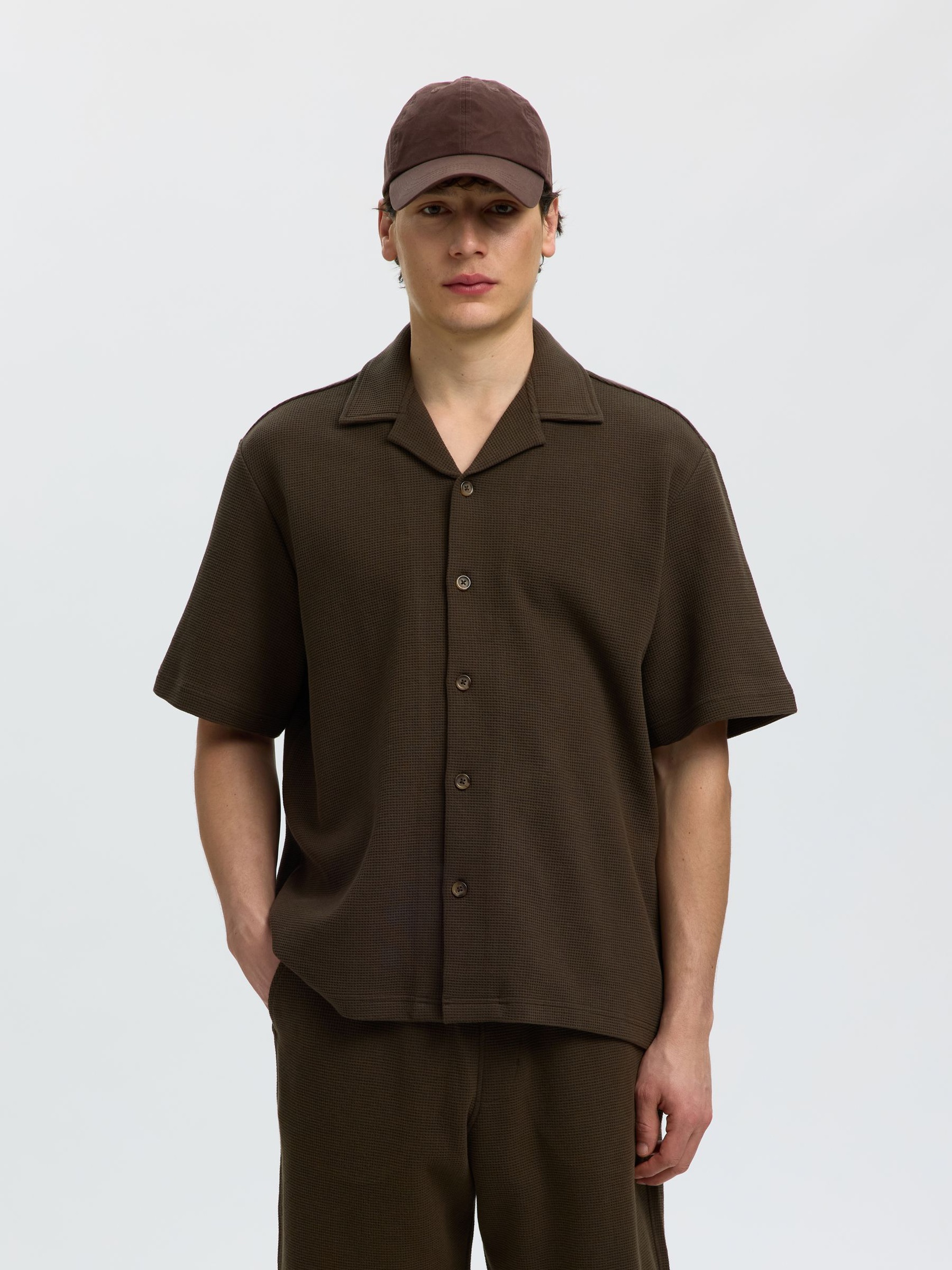 RELAXED FIT OVERSHIRT, Turkish Coffee, highres