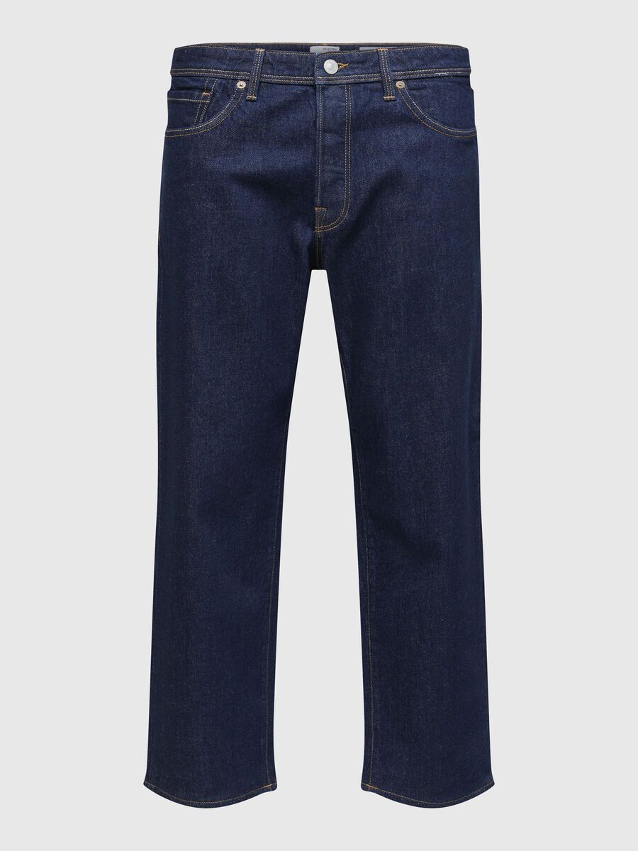 Selected 220 LOOSE FIT JEANS, Dark Blue Denim, highres - 16096893_DarkBlueDenim_001.jpg