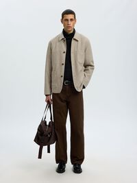 MÉLANGE DE LAINE BLAZER, Light Grey Melange, highres