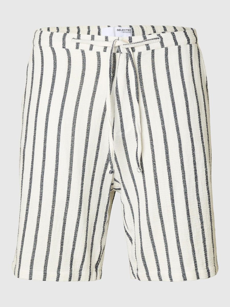 Selected STRIPED COTTON SHORTS, Egret, highres - 16091289_Egret_1177950_001.jpg