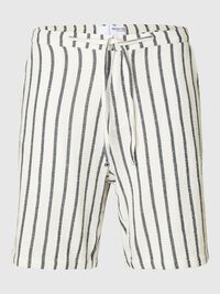 EN COTON RAYÉ SHORT, Egret, highres