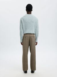 WOOL BLEND SUIT TROUSERS, Morel, highres