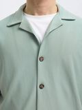 Selected GERIBDE CUBAN COLLAR OVERHEMD MET KORTE MOUWEN, Iceberg Green, highres - 16090778_IcebergGreen_006.jpg