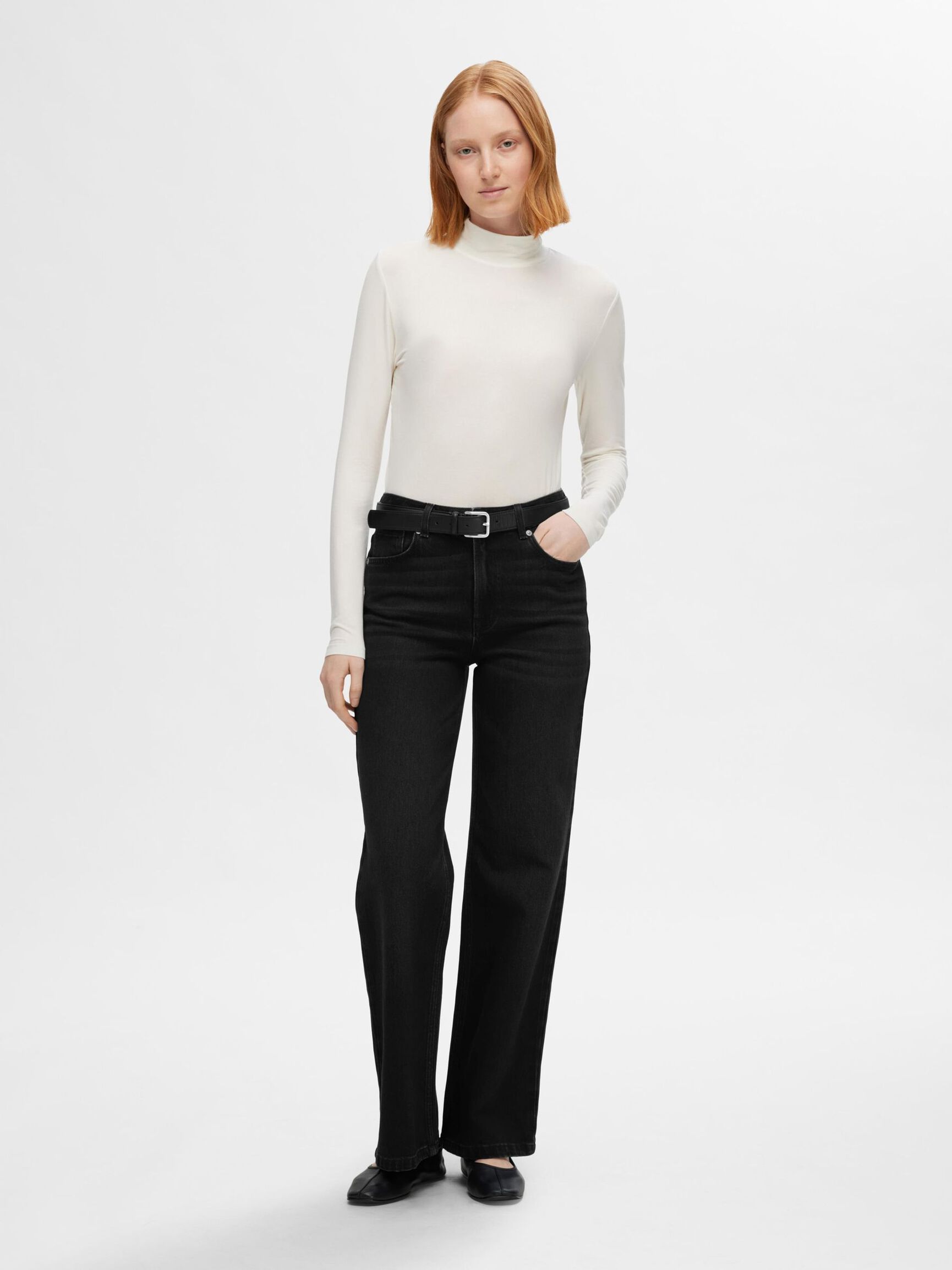 JEANSY WIDE FIT, Black Denim, highres