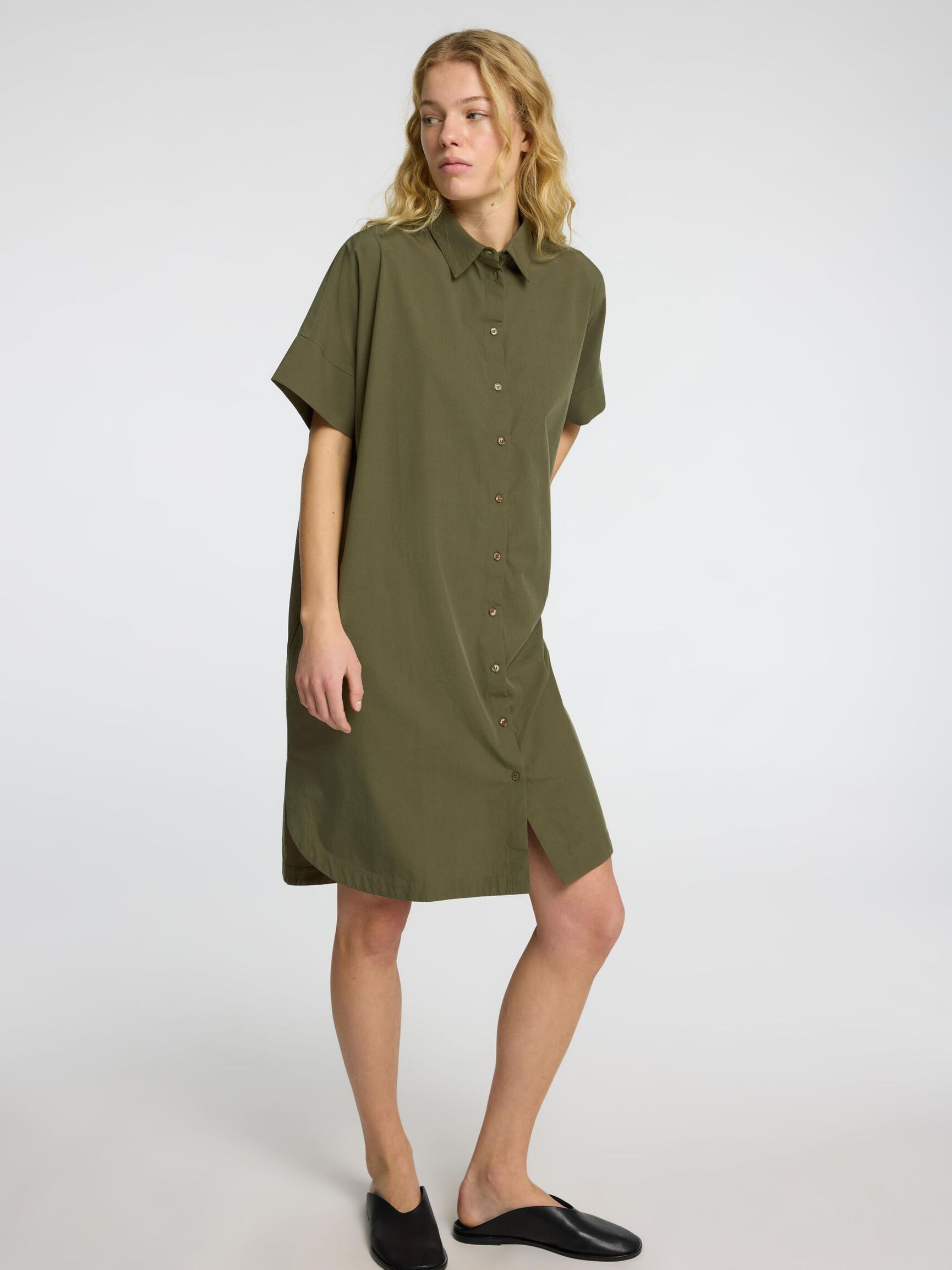 COTTON SHIRT DRESS, Kalamata, highres