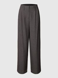 HIGH WAIST WIDE-LEG TROUSERS, Black, highres