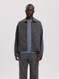 SELVEDGE DENIM JACKET, Light Grey Denim, highres