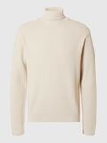 Selected STRUCTURED TURTLENECK, Oatmeal, highres - 16095615_Oatmeal_001.jpg