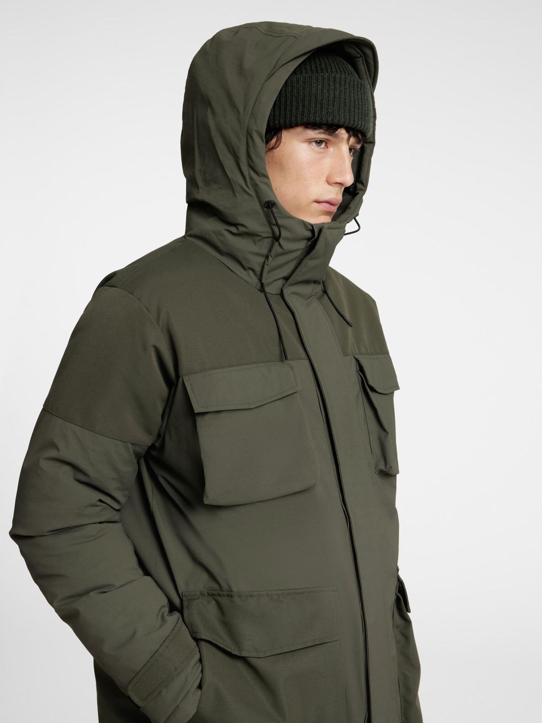 PADDED PARKA COAT, Kambaba, highres