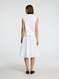 BALLONZOOM MIDDELLANGE ROK, Bright White, highres