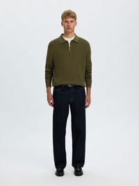 HALF ZIP PULLOVER, Kalamata, highres