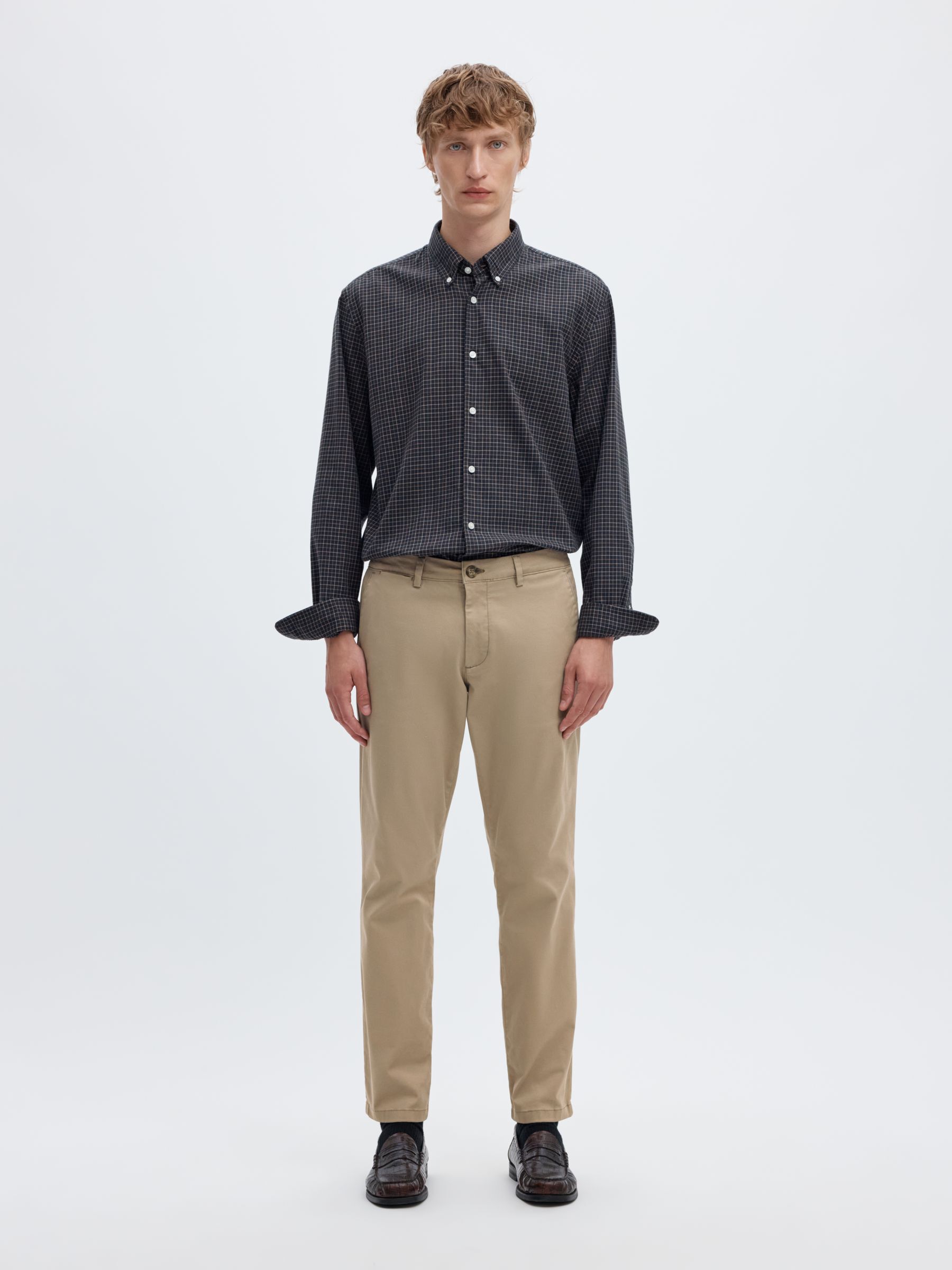 175 SLIM FIT FLEX CHINOS | Grey | Selected