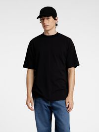 RELAXED FIT T-SHIRT, Black, highres