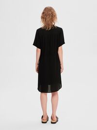 SHORT-SLEEVED SHIRT DRESS, Black, highres